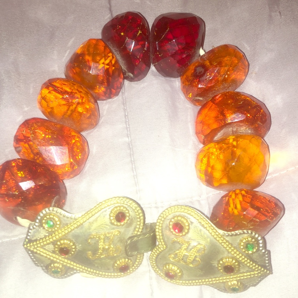 Wow gorgeous vintage amber ghemstone belt
